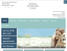 Tablet Screenshot of hernasvetclinic.com